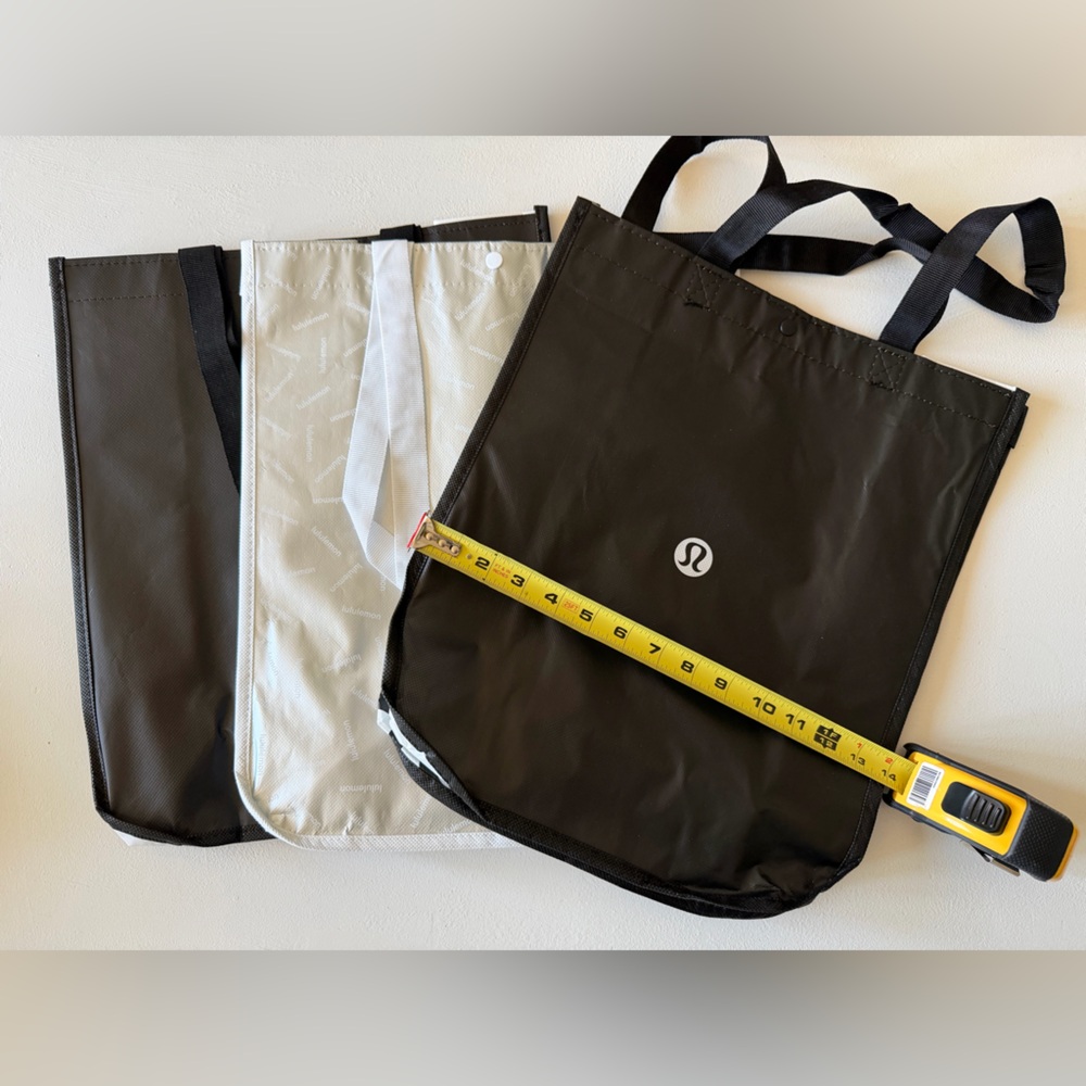 Lululemon Athletica Black and White Tote Bags